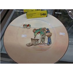 Old Royal Doulton plate. Hand painted 10" dia.