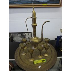 Brass Turkish coffee set