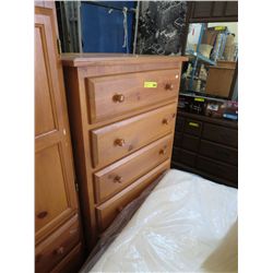 Pine 6 drawer highboy dresser