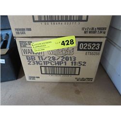 Case of Whiskas cat food packets