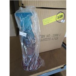 Case of glass candle holders 8" tall