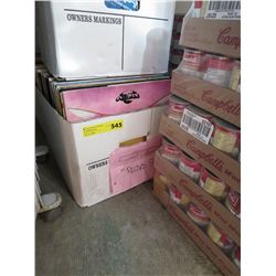 Box of vintage record albums