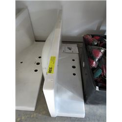 Sink 36" L x 18" D x 10" tall including backsplash