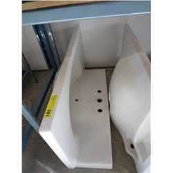 Sink 36" L x 18" D x 10" tall including backsplash