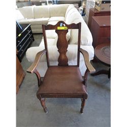 Antique Canadiana T-back carver chair