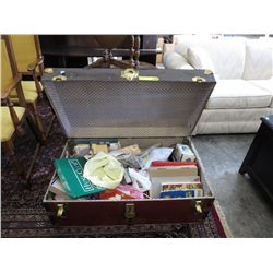 Metal trunk and contents