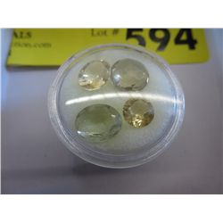 Citrine & yellow topaz cut gemstones