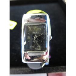Ladies Nina quartz watch with snap on bracelet