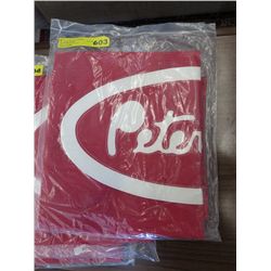 Truck bra for Peterbilt extended hood - red