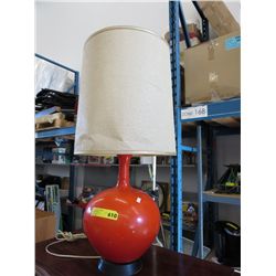 Vintage orange lamp and shade
