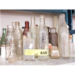 Large lot of vintage bottles and jars