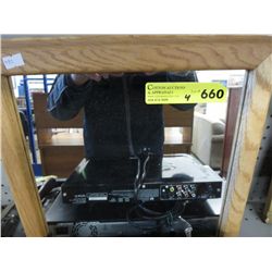 Four wood framed mirrors