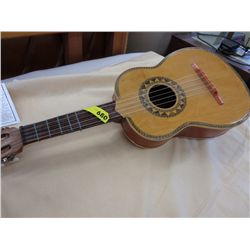 Inlaid, bow back guitar 30" long 8" deep