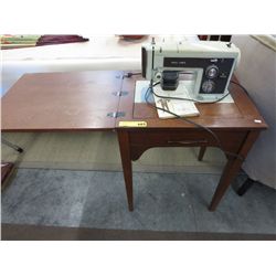 Vintage Sears sewing machine & table