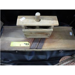 Vintage butter mould and cabbage shredder