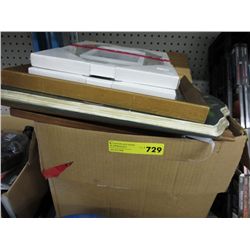 Box of pictures, picture frame
