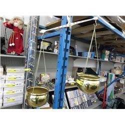 Brass hanging planters
