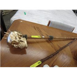 Cane with a skull handle