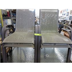 Four outdoor patio chairs
