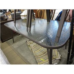 Glass top patio table 87" x 39"