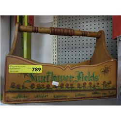 Hand painted wooden caddy