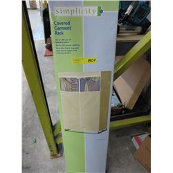 Covered garment rack