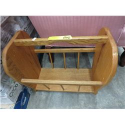 Wooden magazine rack