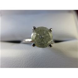 14 kt white gold diamond solitaire