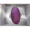 Image 1 : Sterling ring with Pink Druzy oval stone