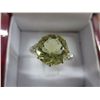 Image 1 : Yellow Quartz and diamond ring set in sterling