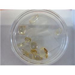 Assortment of loose citrine gemstones
