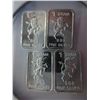 Image 1 : 4x .999 solid silver unicorn art bars