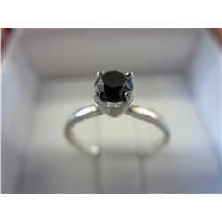 .50 carat genuine black diamond solitaire ring