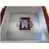 Image 1 : 3.00 carat emerald cut amethyst ring