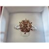 Image 1 : Sterling silver & rose gold plate diamond ring