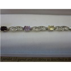 Diamond & gemstone tennis bracelet
