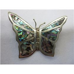 Antique sterling silver Taxco butterfly brooch