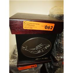 Wooden box, native inspired design, silver design