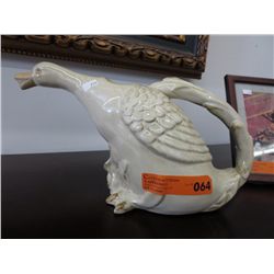 Glazed ceramic goose watering jug
