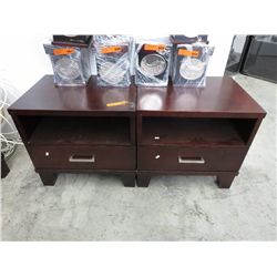 Pair of new wooden end tables