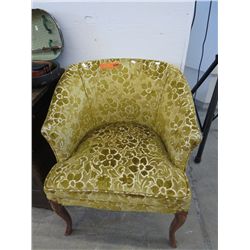 Vintage upholstered tub chair