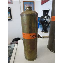 Round brass bed warmer