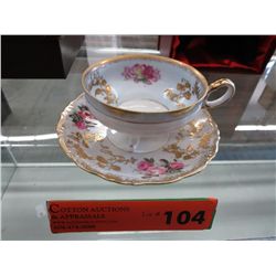 1930s hand painted cup and saucer