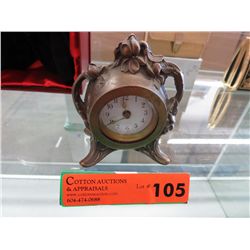 Bronze Art Nouveau clock 4" x 5"