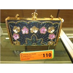 Beaded  hand bag with shoulder chain