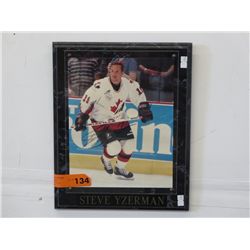 Autographed & framed photo of Steve Yzerman 10" x 13"