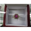 Image 1 : Princess Diana style ruby & diamond ring