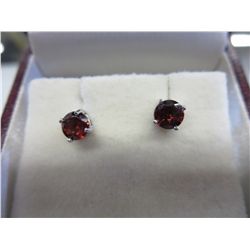 New garnet stud earrings