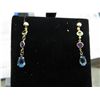 Image 1 : New drop-style multi-gem earrings
