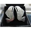 Image 1 : New First Nations Salmon-design earrings